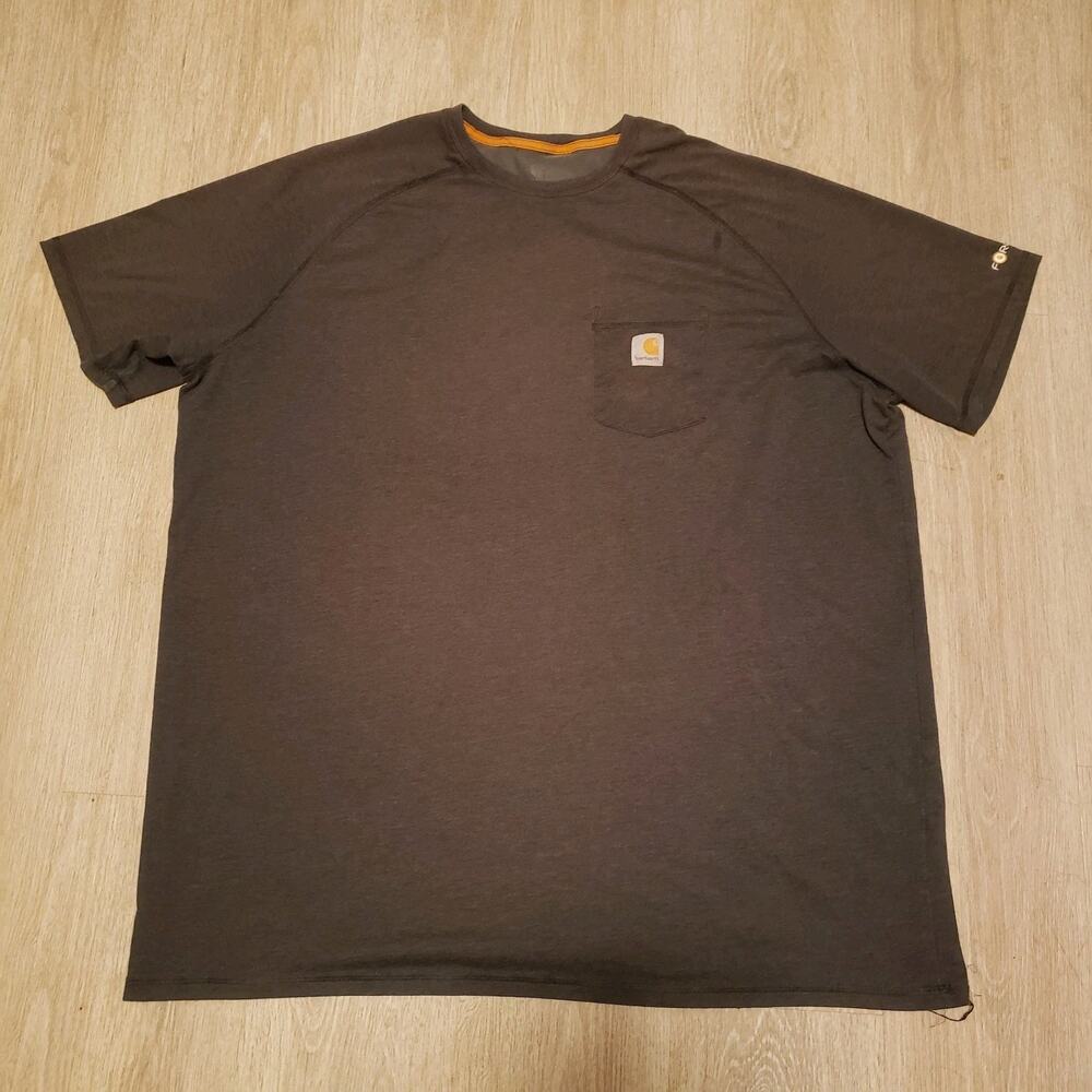 Carhartt Men's Relaxed Fit Pocket Workwear T-Shirt, Dark Gray Size 3XL#D84C